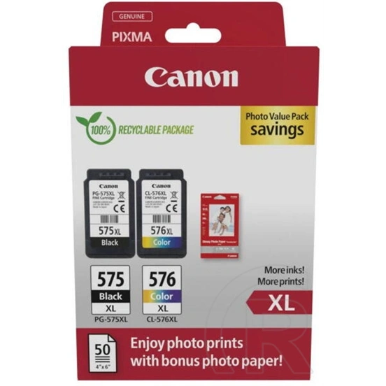 Canon PG-575XL/CL-576XL Photo Paper Value Pack