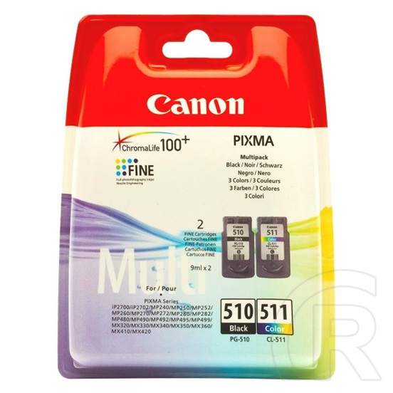 Canon patron PG-510 + CL-511 Multipack (fekete+színes)