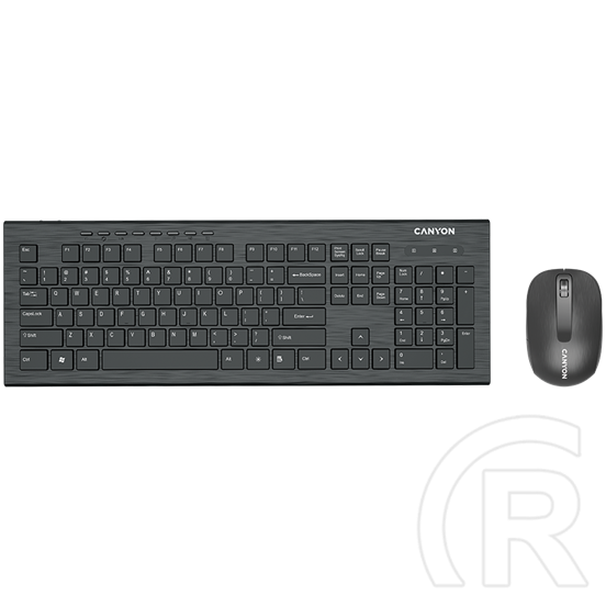 Canyon SET-W4 Wireless billentyűzet + egér (HU, USB, fekete)