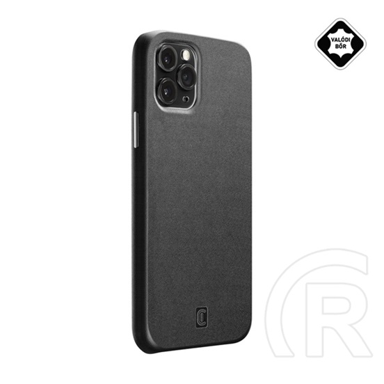 Cellularline ELITE Apple iPhone 12 Pro Max műanyag telefonvédő (mikrofiber belső, valódi bőr hátlap) fekete