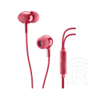 Cellularline acoustic fülhallgató sztereo (3.5mm jack, mikrofon, felvevő gomb) piros