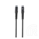 Cellularline USB adat- és töltőkábel (C dugó / C dugó, 1,2 m, kevlár borítás, fekete)