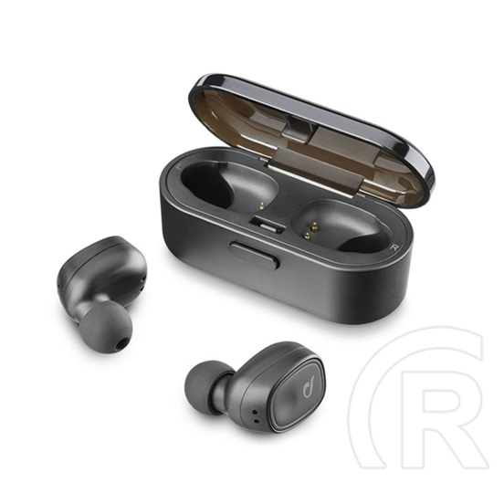 Cellularline shadow bluetooth fülhallgató sztereo (v5.0, tws, ultrakönnyű, mikrofon, aktív zajszűrő + töltőtok) fekete