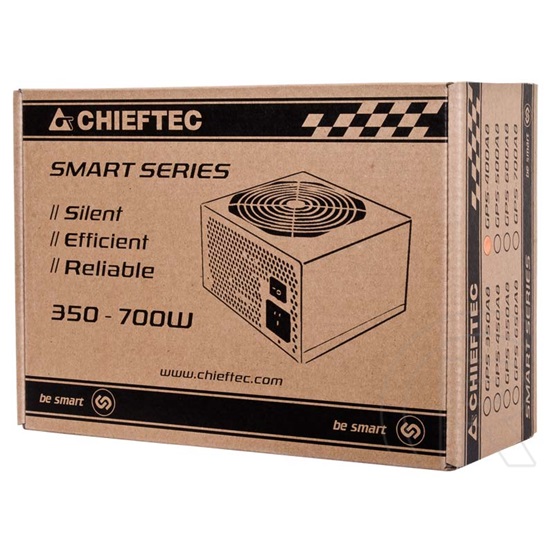 Chieftec Smart 550 W tápegység (GPS-550A8, ATX12V, 12 cm ventilátor)