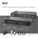 Club3D 2x1 KVM switch CSV-1382, HDMI + USB, 4k@60Hz