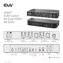 Club3D 2x1 KVM switch CSV-1382, HDMI + USB, 4k@60Hz