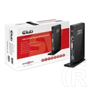 Club3D CSV-3242HD USB Gen1 dupla kijelzős dokkoló (HDMI, DVI-I, 4×USB2.0, 2×USB Gen1 Type-A, USB Type-B bemenet, RJ45 Gi