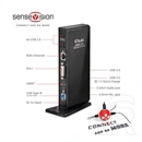 Club3D CSV-3242HD USB Gen1 dupla kijelzős dokkoló (HDMI, DVI-I, 4×USB2.0, 2×USB Gen1 Type-A, USB Type-B bemenet, RJ45 Gi