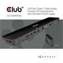 Club3D USB Type-C dokkoló (3× USB-C 3.2 Gen1, 4× USB-A, HDMI, DisplayPort, VGA, microSD/SD, Gigabit LAN, 3,5 mm jack, PD