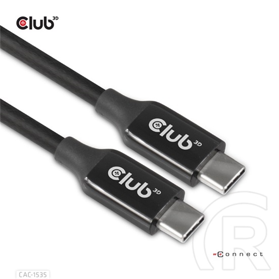 Club 3D Kábel  (3.2 USB-C Gen 2 to 3.2 USB-C Gen 2, 60W PD, 8K60Hz, M/M, 5m)