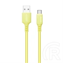 ColorWay CW-CBUC043-Y USB–Type-C töltő- és adatkábel (1 m, 2,4 A, sárga)
