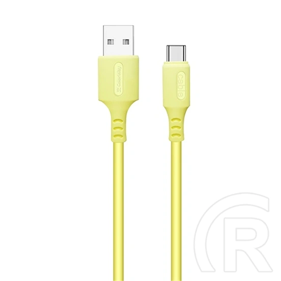 ColorWay CW-CBUC043-Y USB–Type-C töltő- és adatkábel (1 m, 2,4 A, sárga)