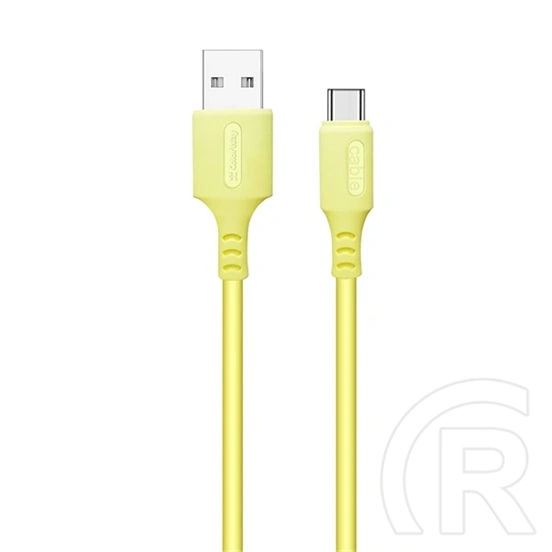 ColorWay CW-CBUC043-Y USB–Type-C töltő- és adatkábel (1 m, 2,4 A, sárga)