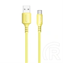 ColorWay CW-CBUC043-Y USB–Type-C töltő- és adatkábel (1 m, 2,4 A, sárga)