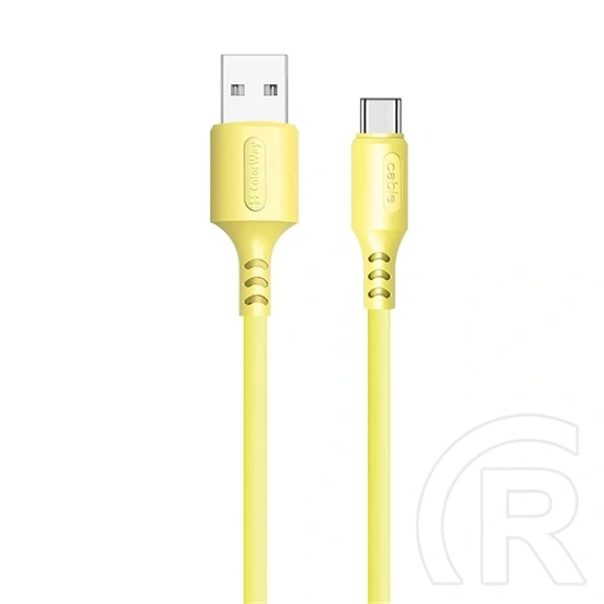 ColorWay CW-CBUC043-Y USB–Type-C töltő- és adatkábel (1 m, 2,4 A, sárga)