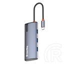 ColorWay CW-HUB01 USB-C 5 az 1-ben dokkoló (HDMI 4K 30Hz, USB-C PD 100W, 3x USB A 3.0, sötétszürke)