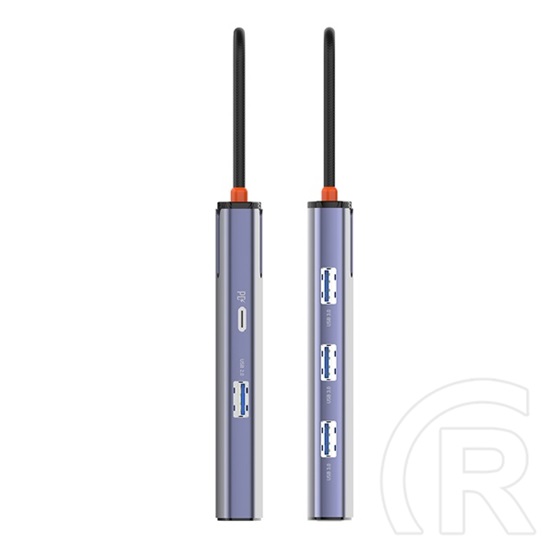 ColorWay CW-HUB03 USB-C dokkoló 6 az 1-ben (USB-C PD 100W, 3x USB 3.0, 1x USB 2.0, RJ45 Gigabit, sötétszürke)
