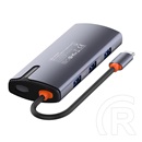 ColorWay CW-HUB03 USB-C dokkoló 6 az 1-ben (USB-C PD 100W, 3x USB 3.0, 1x USB 2.0, RJ45 Gigabit, sötétszürke)