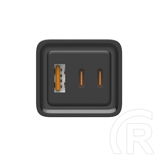 ColorWay GaN3 Pro Power Delivery töltő (65W, USB-A + 2× USB Type-C, PD 3.0, fekete)