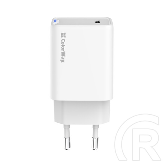 ColorWay GaN Mini AC töltő (45W, PD, PPS, 1x USB-C, fehér)