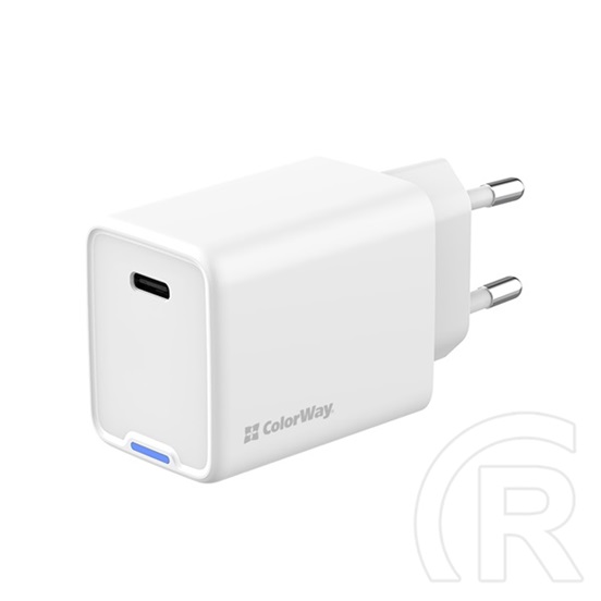 ColorWay GaN Mini AC töltő (45W, PD, PPS, 1x USB-C, fehér)