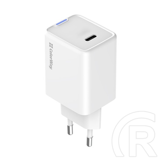 ColorWay GaN Mini AC töltő (45W, PD, PPS, 1x USB-C, fehér)