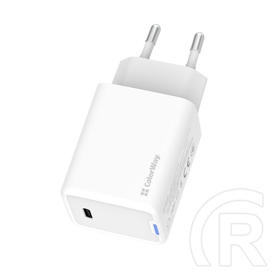 ColorWay GaN Mini AC töltő (45W, PD, PPS, 1x USB-C, fehér)