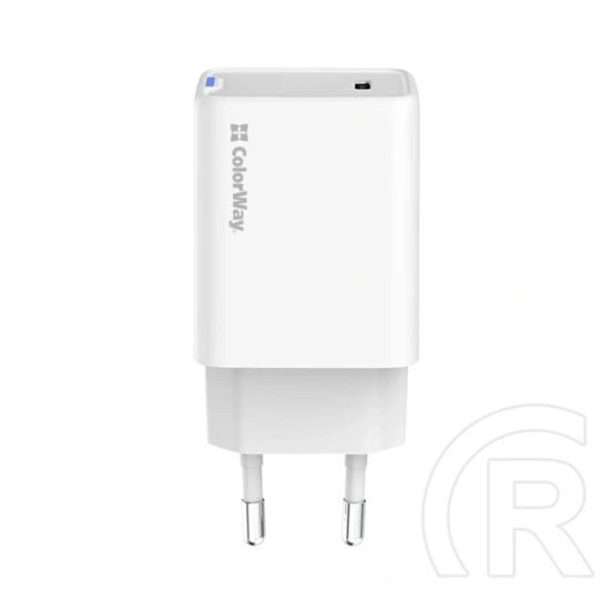 ColorWay GaN Mini AC töltő (45W, PD, PPS, 1x USB-C, fehér)