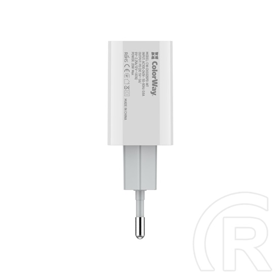 ColorWay USB-C PD töltő 20W (1x USB-C, PD 3.0, 5V/3A, 9V/2.25A, 12V/1.67A, fekete, CW-CHS026PD-BK)