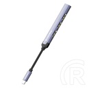 ColorWay USB-C elosztó CW-HUB04 (1x USB A 3.0, 3x USB A 2.0, USB-C bemenet, 0,12 m kábel, sötétszürke)