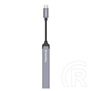 ColorWay USB-C elosztó CW-HUB04 (1x USB A 3.0, 3x USB A 2.0, USB-C bemenet, 0,12 m kábel, sötétszürke)
