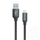 ColorWay USB adat- és töltőkábel (USB dugó / Lightning dugó, 2,1 A, 1 m, fekete)
