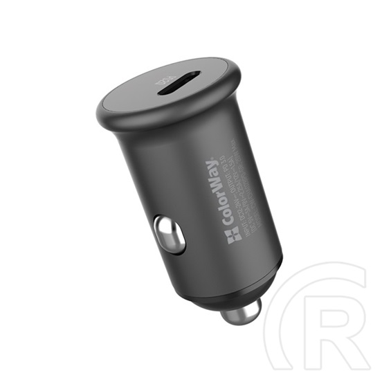 ColorWay autós töltő CW-CHA028PD-GR (1x USB-C PD 20W, 3A, bemenet 12-24V, szürke)