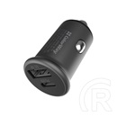 ColorWay autós töltő CW-CHA029PD-GR (2x USB, Type-C PD20W + USB QC3.0, 38W, szürke)