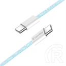 Colorway USB-C adat- és töltőkábel (C dugó / C dugó, PD 60W, 1 m, fonott nejlon, kék)