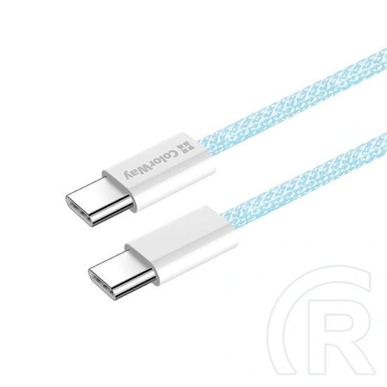 Colorway USB-C adat- és töltőkábel (C dugó / C dugó, PD 60W, 1 m, fonott nejlon, kék)