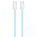 Colorway USB-C adat- és töltőkábel (C dugó / C dugó, PD 60W, 1 m, fonott nejlon, kék)