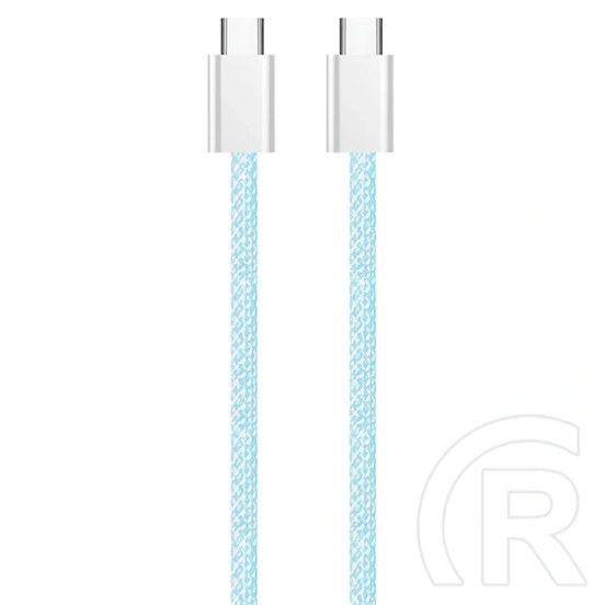 Colorway USB-C adat- és töltőkábel (C dugó / C dugó, PD 60W, 1 m, fonott nejlon, kék)