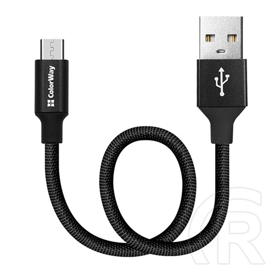 Colorway USB kábel (C dugó, 25 cm, 2,4A, fekete)