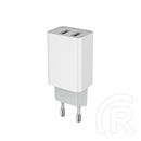 Colorway USB töltő adapter (2xUSB, Auto ID, 2.1A, 10W, fehér, CW-CHS015-WT)