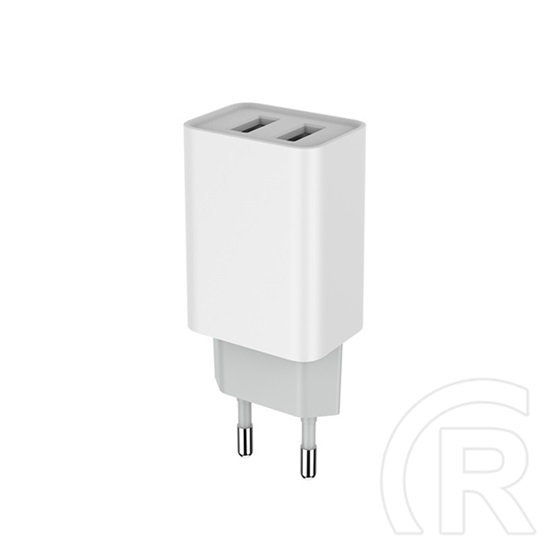 Colorway USB töltő adapter (2xUSB, Auto ID, 2.1A, 10W, fehér, CW-CHS015-WT)