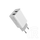 Colorway USB töltő adapter (2xUSB, Auto ID, 2.1A, 10W, fehér, CW-CHS015-WT)
