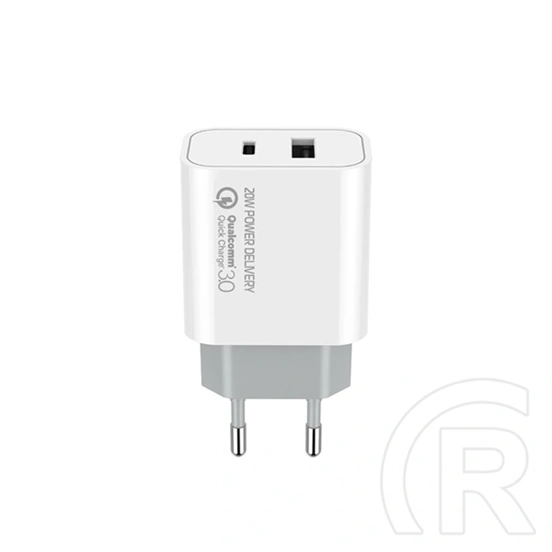 Colorway USB töltőadapter (Type-C PD + USB QC3.0, 20 W, fehér)