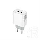 Colorway USB töltőadapter (Type-C PD + USB QC3.0, 20 W, fehér)