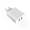 Colorway hálózati töltő (2x USB, Quick Charge 3.0, 36W, fehér, CW-CHS017Q-WT, univerzális)