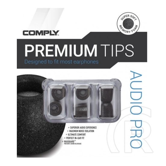 Comply Audio Pro memóriahab univerzális fülilleszték (fekete)