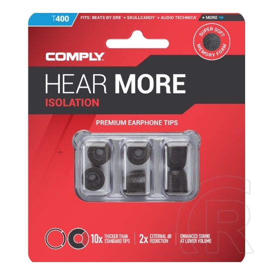 Comply Hear More Isolation T-400 memóriahab fülilleszték M (fekete)