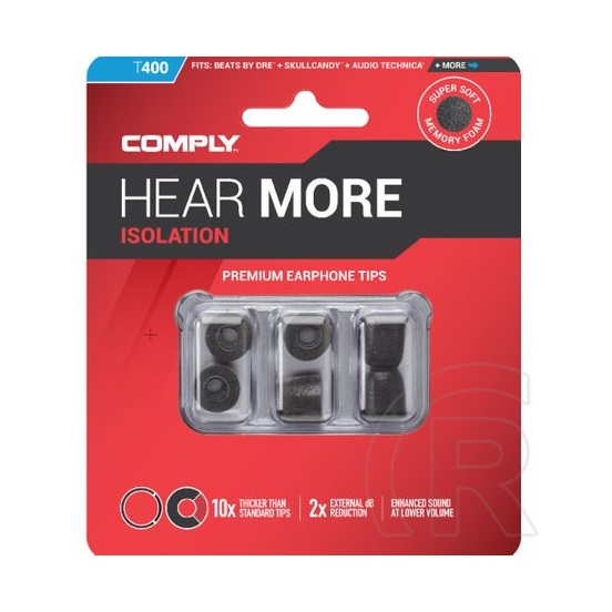 Comply Hear More Isolation T-400 memóriahab fülilleszték S/M/L (fekete)