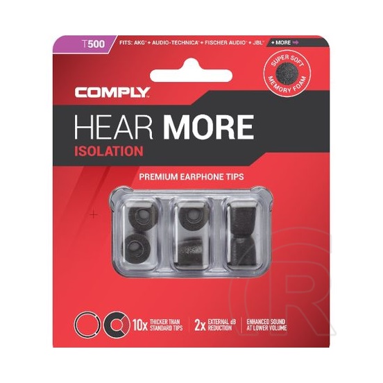 Comply Hear More Isolation T-500 memóriahab fülilleszték S/M/L (fekete)