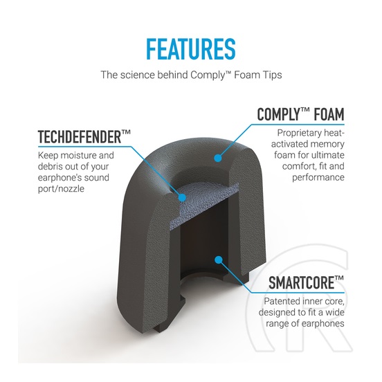 Comply Sport Pro SmartCore memóriahab univerzális fülilleszték S/M